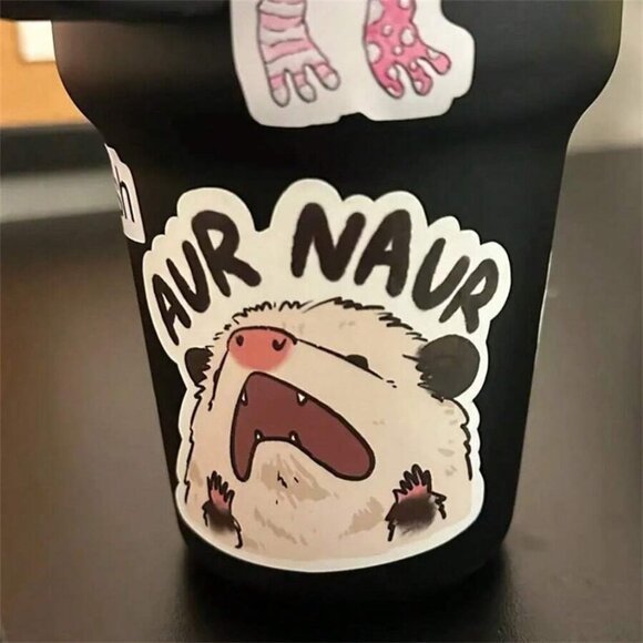 3-Inch 'AUR NAUR' PVC Sticker Waterproof & SunResistant Multicolor/3*2.75 Inches - Picture 3 of 4